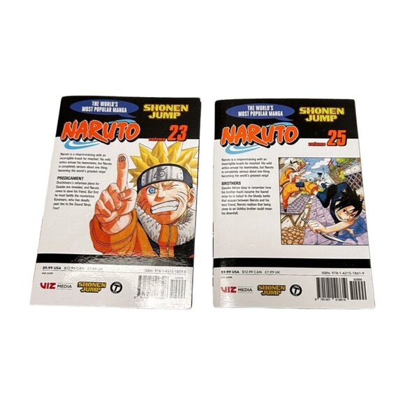 Naruto Kishimoto Manga Graphic Novel Lot 2 Volumes 23 and 25 English PB - Picture 2 of 7